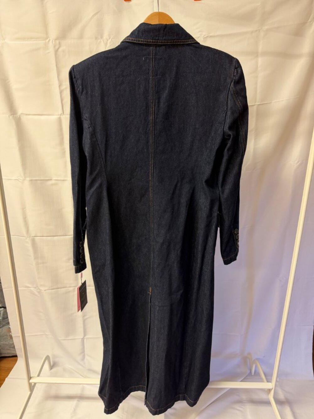 Avec Les Filles Double Breasted Denim Coat XL NWT - Picture 7 of 7